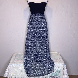 Wet Seal Strapless Maxi Dress Sz S Black